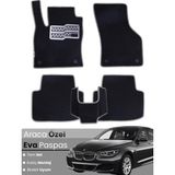 E-BİZ Bmw 5 Serisi F10 Sedan (2010-2017) Uyumlu Eva Paspas Tam Set–araca Özel,su Geçirmez - Siyah - Gri