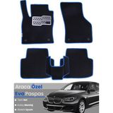 E-BİZ Bmw 5 Serisi F10 Sedan (2010-2017) Uyumlu Eva Paspas Tam Set–araca Özel,su Geçirmez - Siyah - Mavi