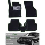 E-BİZ Bmw 5 Serisi F10 Sedan (2010-2017) Uyumlu Eva Paspas Tam Set–araca Özel,su Geçirmez - Siyah - Yeşil
