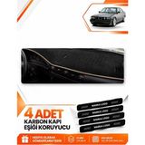 E-BİZ Bmw E34 (1988-1996) Uyumlu Ön Örtüsü Göğüs Torpido Koruma Koruyucu Kılıfı Halısı - Siyah-Bej - BM010 - Siyah - Bej