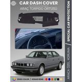 E-BİZ Bmw E34 5 Serisi Airbagsiz (1988-1996) Torpido Örtüsü Panel Torpido Koruma Tam Uyum Çatlamayı Önler - Siyah - Gri