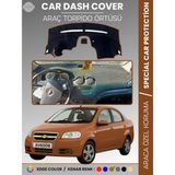 E-BİZ Chevrolet Aveo (2006-2011) Torpido Örtüsü Ön Göğüs Torpido Koruma Tam Uyum Kaymaz Hızlı Montaj - Kahverengi