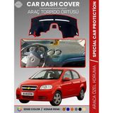 E-BİZ Chevrolet Aveo (2006-2011) Torpido Örtüsü Ön Göğüs Torpido Koruma Tam Uyum Kaymaz Hızlı Montaj - Siyah - Kırmızı