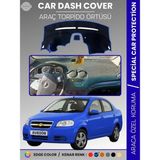 E-BİZ Chevrolet Aveo (2006-2011) Torpido Örtüsü Ön Göğüs Torpido Koruma Tam Uyum Kaymaz Hızlı Montaj - Siyah - Mavi