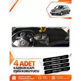 E-BİZ Chevrolet Aveo T250 (2006-2011) Uyumlu Ön Torpido Koruma Kılıfı Örtüsü - Siyah-Kahverengi - CH008 - Siyah - Kahverengi