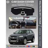 E-BİZ Chevrolet Captiva (2008-2011) Torpido Örtüsü Ön Göğüs Torpido Koruma Tam Uyum Kaymaz Hızlı Montaj - Siyah - Gri