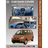 E-BİZ Chevrolet Spark (2009-2015) Torpido Örtüsü Ön Göğüs Koruma Torpido Koruma Tam Uyum Çatlamayı Önler - Kahverengi