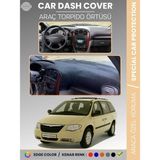 E-BİZ Chrysler Grand Voyager (2002-2006) Torpido Örtüsü Ön Göğüs Koruma Torpido Koruma Tam Uyum - Siyah - Bej
