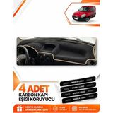 E-BİZ Cıtroen Berlıngo M59 (2002-2008) Uyumlu Ön Örtüsü Torpido Koruma Kılıfı Halısı - Siyah-Bej - CI013 - CITROEN BERLINGO M59 (2002-2008) - Siyah - Bej