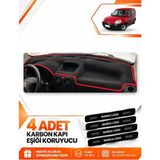 E-BİZ Cıtroen Berlıngo M59 (2002-2008) Uyumlu Ön Torpido Koruma Kılıfı Örtüsü - Siyah-Kırmızı - CI013 - CITROEN BERLINGO M59 (2002-2008) - Siyah - Kırmızı