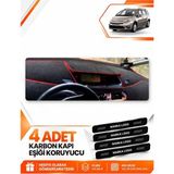 E-BİZ Cıtroen C4 Grand Picasso (2007-2013) Uyumlu Ön Torpido Koruma Kılıfı Örtüsü - Siyah-Kırmızı - CI010 - CITROEN C4 GRAND PİCASSO (2007-2013) - Siyah - Kırmızı