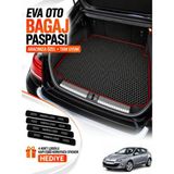 E-BİZ E-Biz Renault Megane 3-Hatchback (2008-2016) 3D Havuzlu Eva Bagaj Havuzu Paspası - Siyah-Bordo - Siyah - Bordo