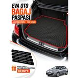 E-BİZ E-Biz Renault Megane 3-Hatchback (2008-2016) 3D Havuzlu Eva Bagaj Havuzu Paspası - Siyah-Kırmızı - Siyah - Kırmızı