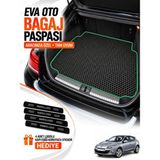 E-BİZ E-Biz Renault Megane 3-Hatchback (2008-2016) 3D Havuzlu Eva Bagaj Havuzu Paspası - Siyah-Yeşil - Siyah - Yeşil
