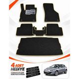 E-BİZ E-Biz Renault Megane 3-Hatchback (2008-2016) 3D Havuzlu Eva Paspas Seti + Bagaj Paspası - Siyah-Bej - Siyah - Bej