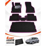 E-BİZ E-Biz Renault Megane 3-Hatchback (2008-2016) 3D Havuzlu Eva Paspas Seti + Bagaj Paspası - Siyah-Fuşya - Siyah - Fuşya