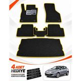 E-BİZ E-Biz Renault Megane 3-Hatchback (2008-2016) 3D Havuzlu Eva Paspas Seti + Bagaj Paspası - Siyah-Sarı - Siyah - Sarı