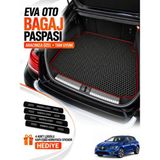 E-BİZ E-Biz Renault Megane 4-Hatchback (2016-2026) 3D Havuzlu Eva Bagaj Havuzu Paspası - Siyah-Bordo - Siyah - Bordo