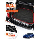 E-BİZ E-Biz Renault Megane 4-Hatchback (2016-2026) 3D Havuzlu Eva Bagaj Havuzu Paspası - Siyah-Kırmızı - Siyah - Kırmızı