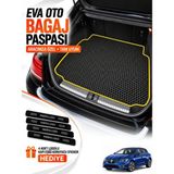 E-BİZ E-Biz Renault Megane 4-Hatchback (2016-2026) 3D Havuzlu Eva Bagaj Havuzu Paspası - Siyah-Sarı - Siyah - Sarı