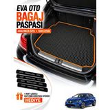 E-BİZ E-Biz Renault Megane 4-Hatchback (2016-2026) 3D Havuzlu Eva Bagaj Havuzu Paspası - Siyah-Turuncu - Siyah - Turuncu