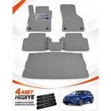 E-BİZ E-Biz Renault Megane 4-Hatchback (2016-2026) 3D Havuzlu Eva Paspas Seti + Bagaj Paspası - Açık Gri
