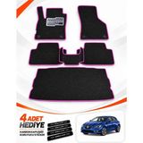 E-BİZ E-Biz Renault Megane 4-Hatchback (2016-2026) 3D Havuzlu Eva Paspas Seti + Bagaj Paspası - Siyah-Fuşya - Siyah - Fuşya