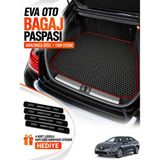 E-BİZ E-Biz Renault Megane 4-Sedan (2016-2026) 3D Havuzlu Eva Bagaj Havuzu Paspası - Siyah-Bordo - Siyah - Bordo