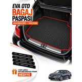 E-BİZ E-Biz Renault Megane 4-Sedan (2016-2026) 3D Havuzlu Eva Bagaj Havuzu Paspası - Siyah-Kırmızı - Siyah - Kırmızı