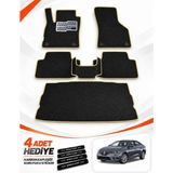 E-BİZ E-Biz Renault Megane 4-Sedan (2016-2026) 3D Havuzlu Eva Paspas Seti + Bagaj Paspası - Siyah-Bej - Siyah - Bej