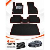 E-BİZ E-Biz Renault Megane 4-Sedan (2016-2026) 3D Havuzlu Eva Paspas Seti + Bagaj Paspası - Siyah-Bordo - Siyah - Bordo