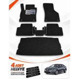 E-BİZ E-Biz Renault Megane 4-Sedan (2016-2026) 3D Havuzlu Eva Paspas Seti + Bagaj Paspası - Siyah-Gri - Siyah - Gri