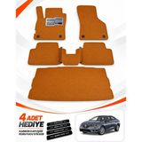 E-BİZ E-Biz Renault Megane 4-Sedan (2016-2026) 3D Havuzlu Eva Paspas Seti + Bagaj Paspası - Taba
