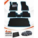 E-BİZ E-Biz Renault Megane 4-Sedan (2016-2026) 3D Havuzlu Eva Paspas Seti + Bagaj Paspası - Turkuaz
