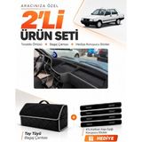 E-BİZ E-Biz Tofaş Şahin Doğan Kartal Alçak Göğüs (1981-2002) Uyumlu Torpido Örtüsü + Tay Tüyü Çanta Seti - Siyah Gri - Siyah - Gri