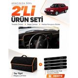 E-BİZ E-Biz Tofaş Şahin Doğan Kartal Yüksek Göğüs (1981-2002) Uyumlu Torpido Örtüsü Tay Tüyü Çanta Seti - Siyah Kahverengi - Siyah - Kahverengi