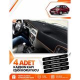 E-BİZ Fıat Albea (1999-2005) Uyumlu Ön Torpido Koruma Kılıfı Halısı Örtüsü - Siyah-Kahverengi - FI002 - FIAT ALBEA (1999-2005) - Siyah - Kahverengi
