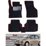 E-BİZ Fiat Albea (2002-2005) Uyumlu Eva Paspas Tam Set–araca Özel,su Geçirmez,kolay Montaj - Siyah - Bordo