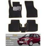 E-BİZ Fiat Albea (2006-2012) Uyumlu Eva Paspas Tam Set–araca Özel,su Geçirmez,kolay Montaj - Siyah - Bej