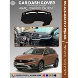 E-BİZ Fiat Egea Cross (2020+) Ekranlı Torpido Örtüsü Ön Göğüs Koruma Torpido Koruma Tam Uyum Kolay Montaj - Kahverengi