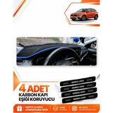 E-BİZ Fiat Egea Cross (2021-2026) Tabletsiz Uyumlu Ön Torpido Koruma Kılıfı Örtüsü - Siyah-Mavi - FI011 - FİAT EGEA CROSS (2021-2026) TABLETSİZ - Siyah - Mavi