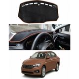 E-BİZ Fiat Egea Ekransiz (2015-2021) Uyumlu Torpido Koruma Örtüsü Oto Kılıfı Siyah - Taba