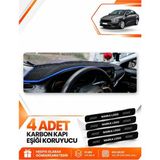 E-BİZ Fiat Egea Sedan (2007-2021) Tabletsiz Uyumlu Ön Torpido Koruma Kılıfı Örtüsü - Siyah-Mavi - FI011 - FİAT EGEA SEDAN (2007-2021) TABLETSİZ - Siyah - Mavi