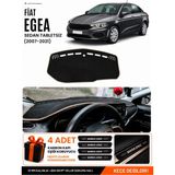 E-BİZ Fiat Egea Sedan (2007-2021) Tabletsiz Uyumlu Torpido Örtüsü, Torpido Kılıfı - Siyah-Bej - FI011 - FİAT EGEA SEDAN (2007-2021) TABLETSİZ - Siyah - Bej