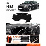 E-BİZ Fiat Egea Sedan (2019-2026) Tabletli Uyumlu Torpido Örtüsü, Torpido Kılıfı - Siyah-Gri - FI012 - FİAT EGEA SEDAN (2019-2026) TABLETLİ - Siyah - Gri