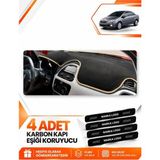 E-BİZ Fıat Linea Urban (2015-2021) Uyumlu Ön Örtüsü Torpido Koruma Kılıfı Halısı - Siyah-Bej - FI014 - FIAT LİNEA URBAN (2015-2021) - Siyah - Bej