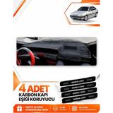 E-BİZ Fıat Tempra (1992-1997) Analog Konsol Uyumlu Torpido Koruma Kılıfı Halısı Örtü - Siyah - FI020 - FIAT TEMPRA (1992-1997) ANALOG KONSOL