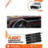 E-BİZ Fıat Uno 60,70 (1983-1995) Uyumlu Ön Torpido Koruma Kılıfı Halısı Örtüsü - Siyah-Kırmızı - FI019 - FIAT UNO 60,70 (1983-1995) - Siyah - Kırmızı