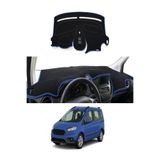 e-biz Ford Courier (2020+) Uyumlu Torpido Koruma Örtüsü Oto Kılıfı Siyah - Mavi