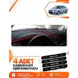 E-BİZ Ford Focus 2.5 Sedan Kapaklı (2008-2011) Uyumlu Torpido Koruma Kılıfı Örtüsü - Siyah-Kırmızı - FO011 - FORD FOCUS 2.5 SEDAN KAPAKLI (2008-2011) - Siyah - Kırmızı